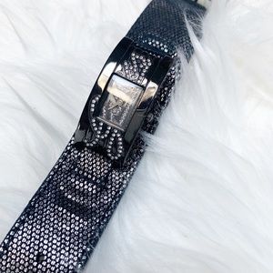 GUESS Leather & Steel Watch